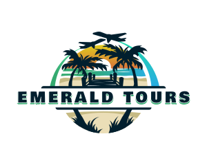 Beach Destination Tour logo design