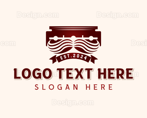 Razor Mustache Barber Logo