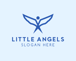 Angel Wings Flying logo