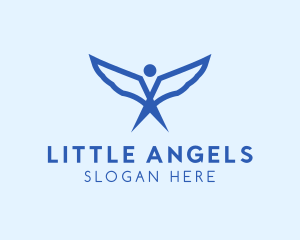 Angel Wings Flying logo design