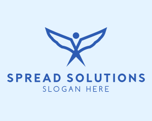 Angel Wings Flying logo design