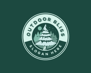 Nature Pine Tree logo design