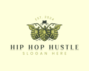 Hops Brewery Beer logo design