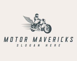 Fast Motorcycle Biker logo design