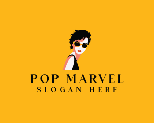 Sunglasses Pop Art Woman logo