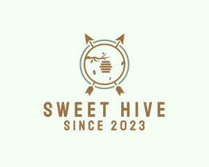 Honey Bee Hive Arrows logo design