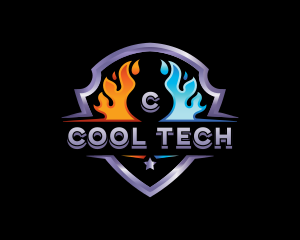 Heat Cool Refrigeration logo design