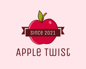 Apple Fruit Banner logo design