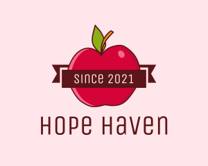 Apple Fruit Banner logo