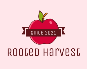 Apple Fruit Banner logo design