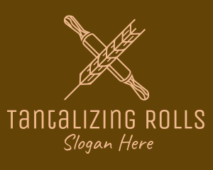 Rolling Pin Wheat logo design