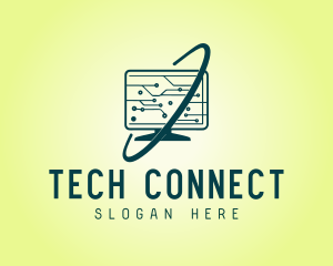 Computer Tech Monitor logo design