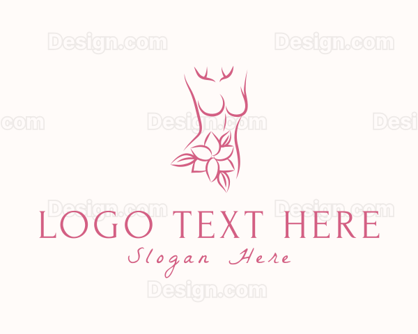 Female Body Flower Logo