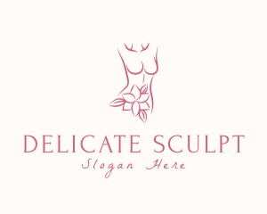 Female Body Flower logo design