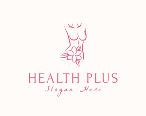 Female Body Flower logo