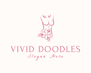 Female Body Flower logo design