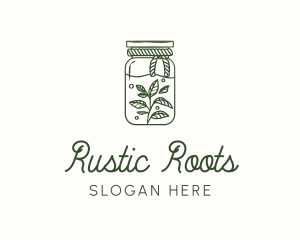 Rustic Plant Jar logo design