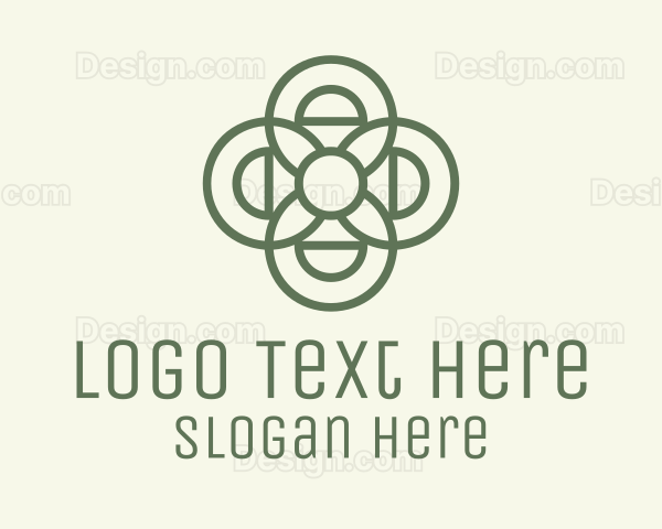 Geometric Flower Radial Logo