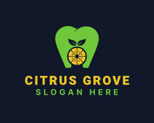 Citrus Tooth Healthy Dentist logo design