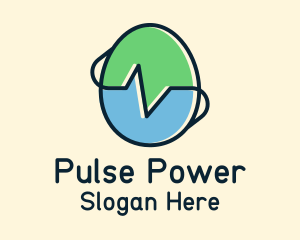 Egg Planet Pulse  logo design