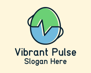 Egg Planet Pulse  logo design