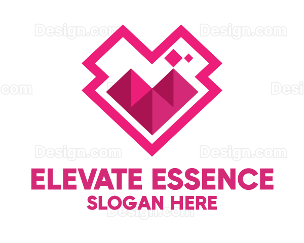 Pink Pyramid Icon Logo