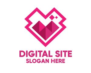 Pink Pyramid Icon logo