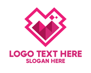 Pink Pyramid Icon logo