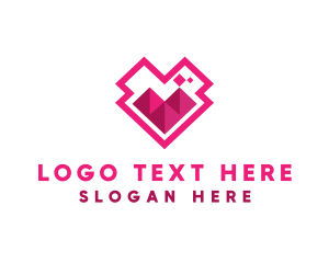 Pink Pyramid Icon logo