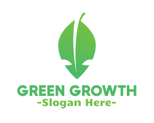 Green Alien Leaf logo design