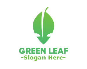 Green Alien Leaf logo design