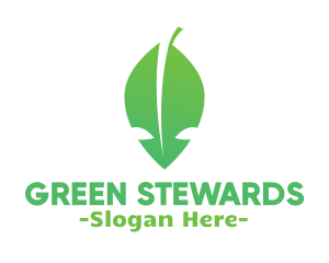 Green Alien Leaf logo design