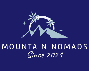 Snowflake Mountain Peak logo design