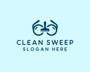 Clean Eyeglasses Squeegee logo design