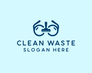 Clean Eyeglasses Squeegee logo design