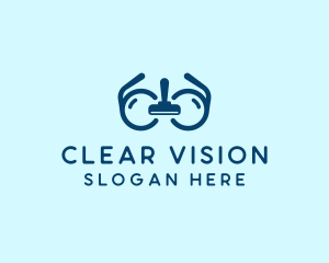 Clean Eyeglasses Squeegee logo design