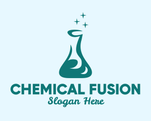 Science Flask Sparkle logo design