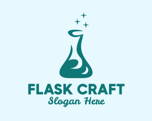 Science Flask Sparkle logo design