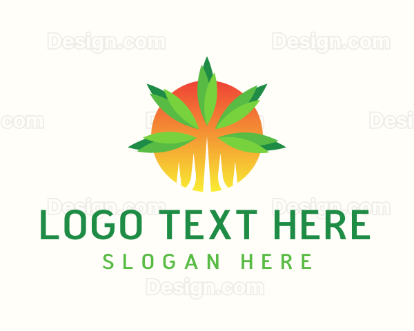 Marijuana Leaf Vape Logo