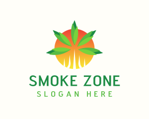 Marijuana Leaf Vape logo design