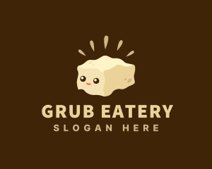 Cute Tofu Food logo design