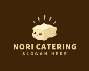 Cute Tofu Food logo design