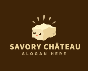 Cute Tofu Food logo design