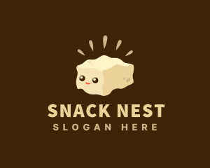 Cute Tofu Food logo design