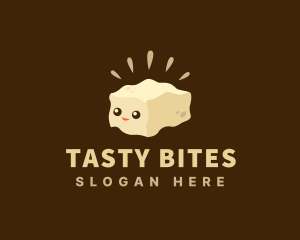 Cute Tofu Food logo design