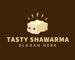 Cute Tofu Food logo design