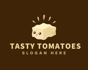 Cute Tofu Food logo design