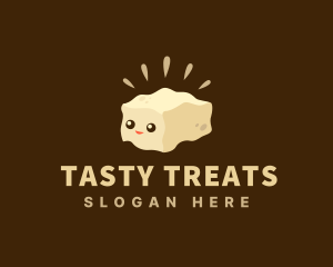 Cute Tofu Food logo design