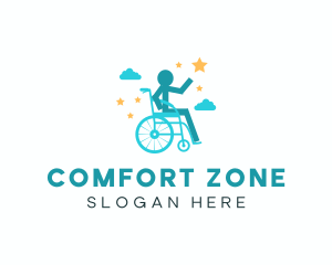 Human Wheelchair Seat logo design