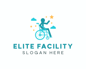 Human Wheelchair Seat logo design